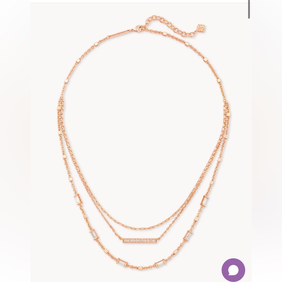 NWT Kendra Scott Addison Triple Strand in rose gold - Picture 6 of 6